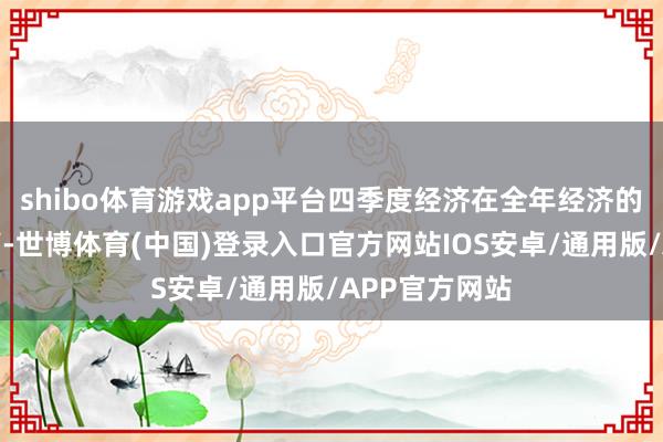 shibo体育游戏app平台四季度经济在全年经济的占比重量较高-世博体育(中国)登录入口官方网站IOS安卓/通用版/APP官方网站