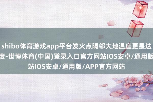 shibo体育游戏app平台发火点隔邻大地温度更是达到了 160 摄氏度-世博体育(中国)登录入口官方网站IOS安卓/通用版/APP官方网站