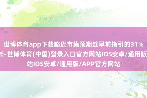 世博体育app下载略逊市集预期趁早前指引的31%至34%按年增长-世博体育(中国)登录入口官方网站IOS安卓/通用版/APP官方网站